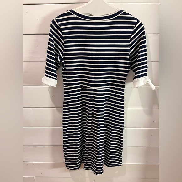 🤍ONZE MONTRÉAL – Navy & White Striped Dress – Size S - Picture 4 of 10